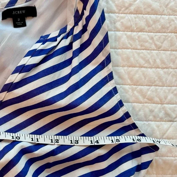 J.Crew striped cotton poplin wide leg jumpsuit size 2 - Picture 6 of 10
